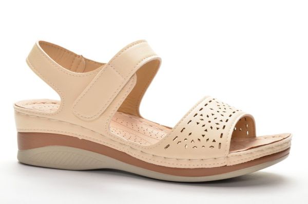 Saturday 1325-1 Women's sandals beige leather